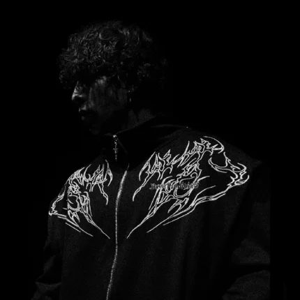 Breathe Divinity Voidwalker Oversized Zip-up Jacket [VOID BLACK]